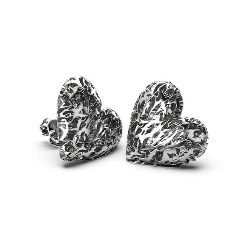 Stolen Girlfriends Club Death Metal Hearts Earrings image number 2